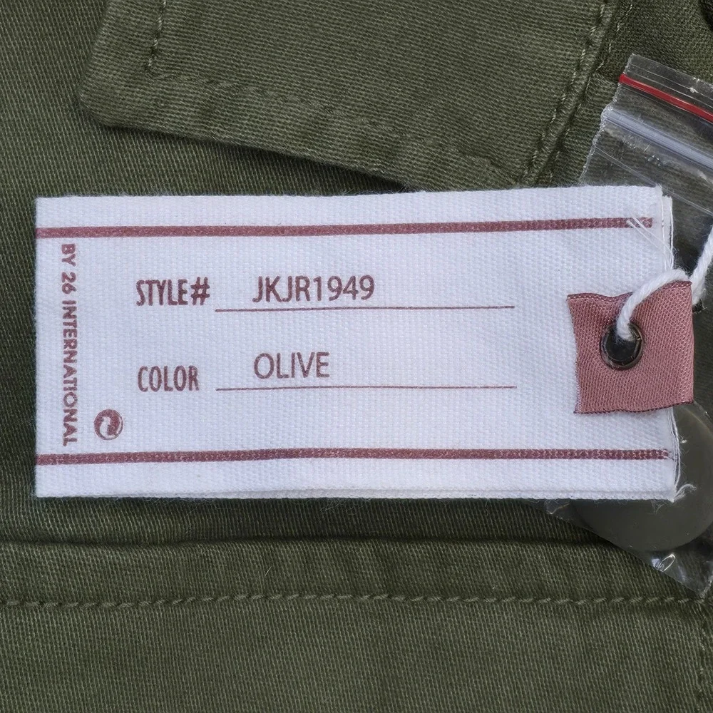 1 Sunset Lane Olive Green Utility Jacket Women's Small Button Front Cotton NWT - Picture 6 of 9